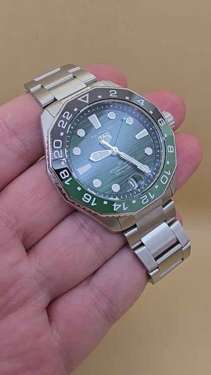 TAG Heuer Aquaracer Green GMT Ceramic 42mm full set 2025 3000eur