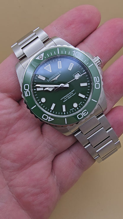 Longines New Hydroconquest Green Ceramic 42mm full set 31.07.2026