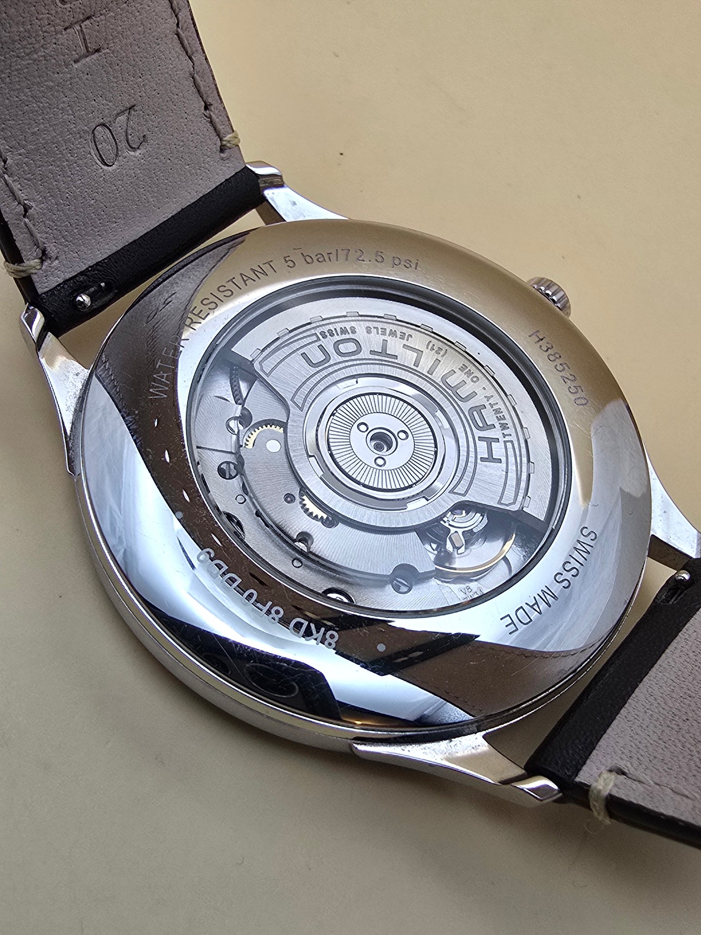 Hamilton Jazzmaster Thinline Burgundy 40mm full set ETA2892