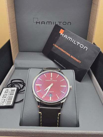 Hamilton Jazzmaster Thinline Burgundy 40mm full set ETA2892