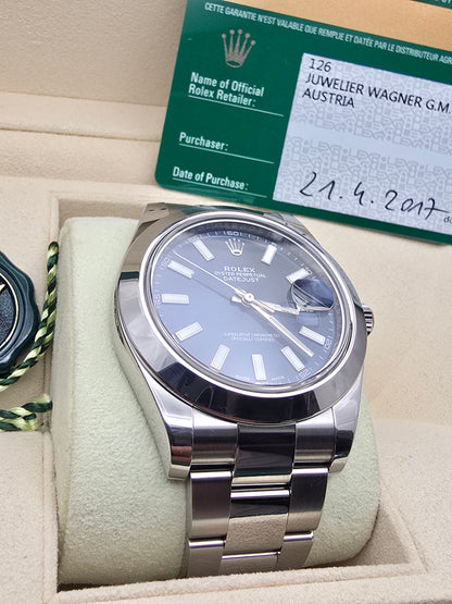 Rolex Datejust 41 Blue full set 2017 8450euro