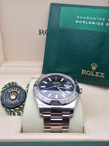 Rolex Datejust 41 Blue full set 2017 8450euro