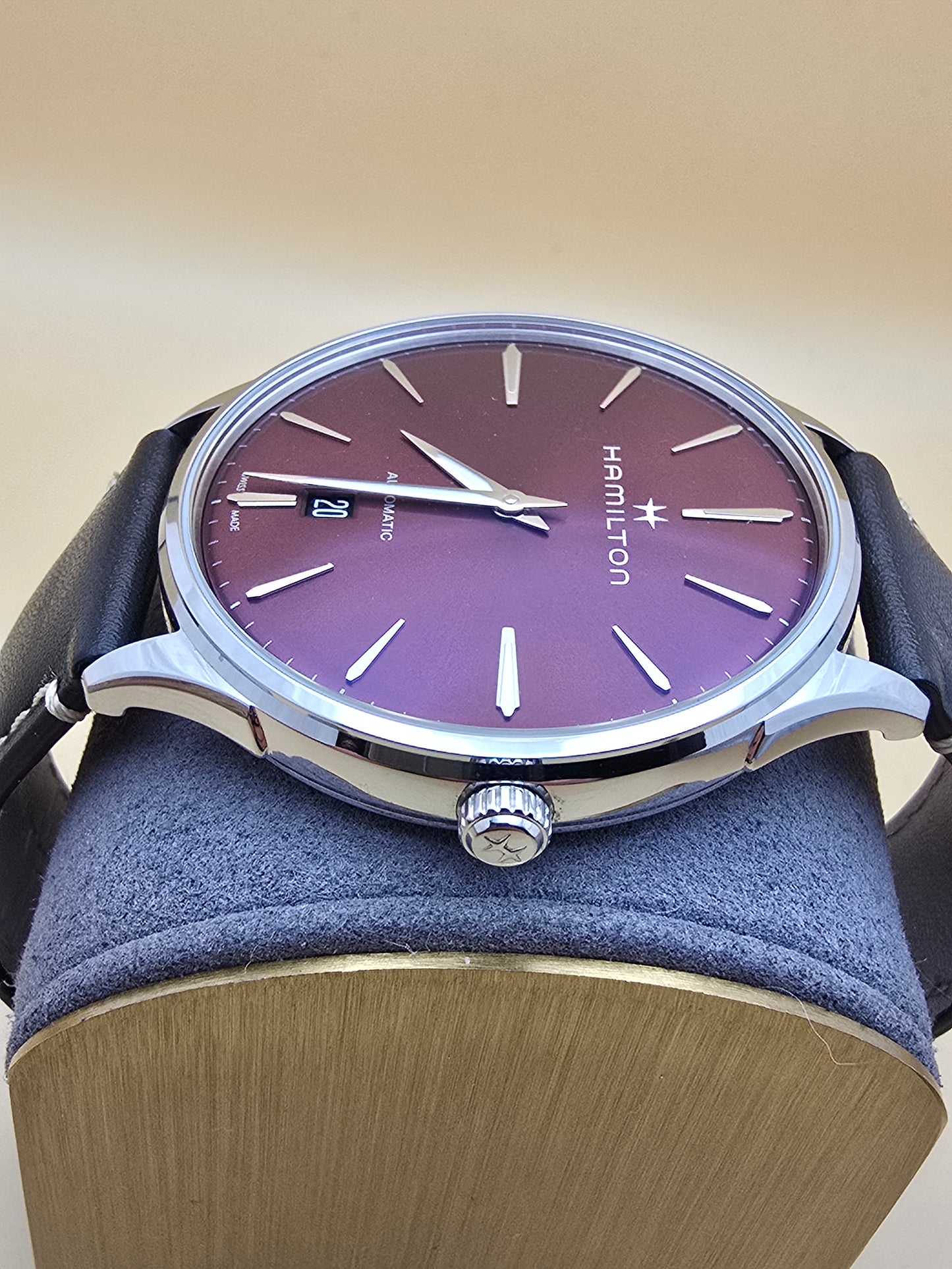 Hamilton Jazzmaster Thinline Burgundy 40mm full set ETA2892