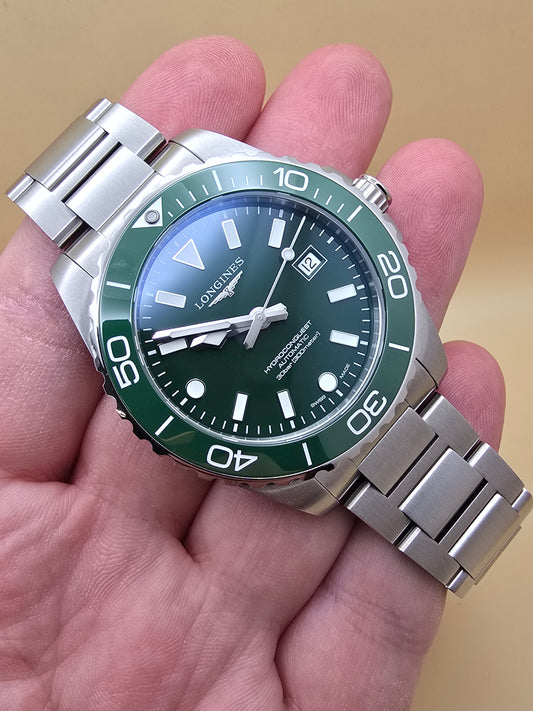 Longines New Hydroconquest Green Ceramic 42mm full set 31.07.2026