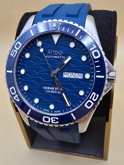 Mido Ocean Star Blue Ceramic 200c 42.5mm full set 06.2026