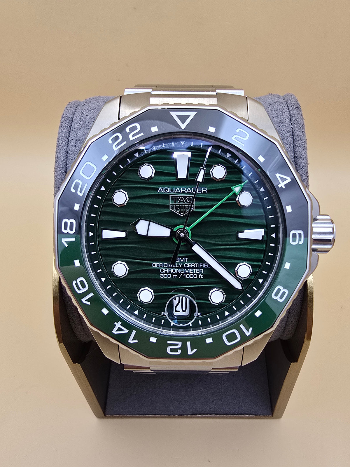 TAG Heuer Aquaracer Green GMT Ceramic 42mm full set 2025 3000eur