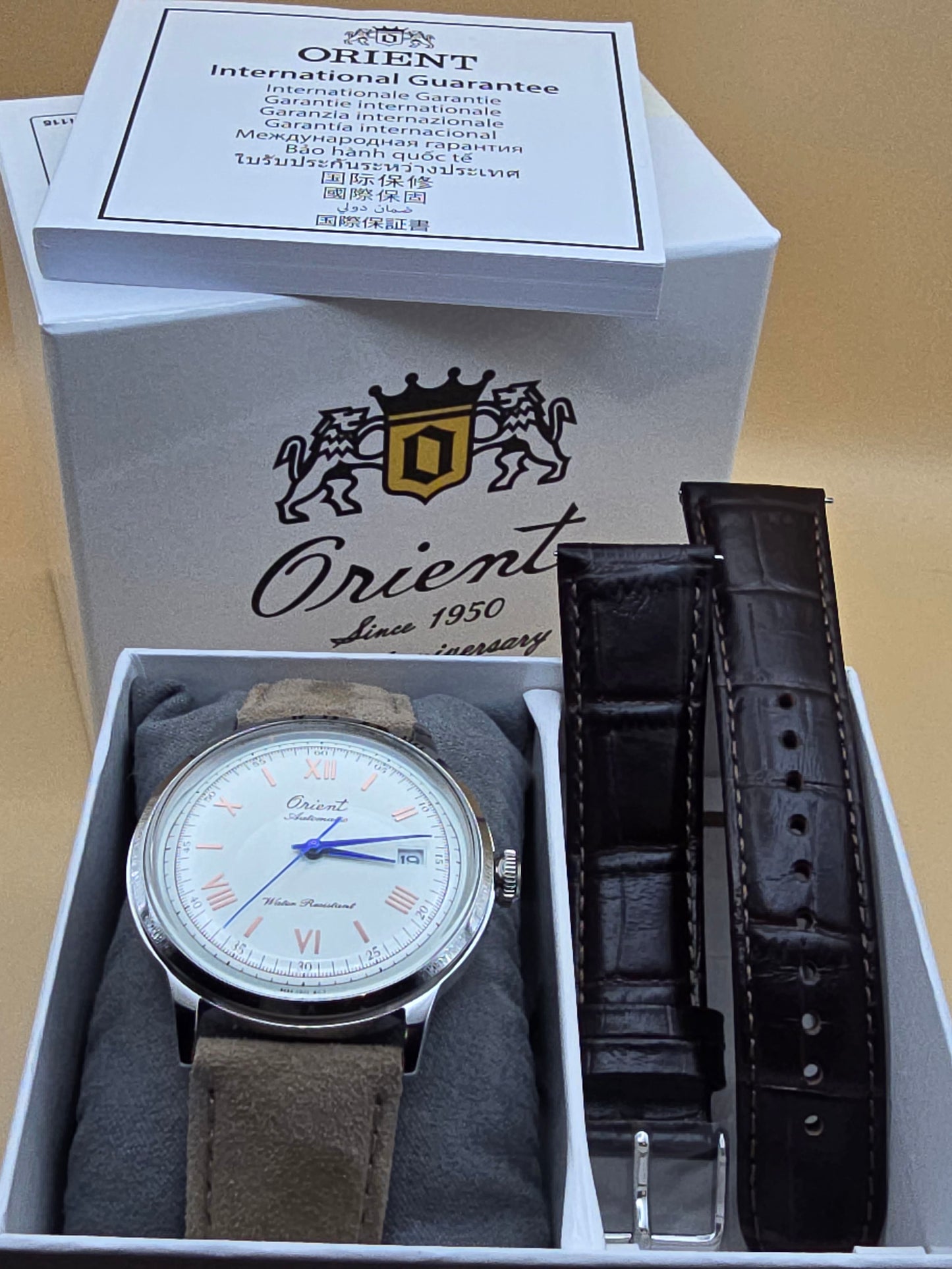 Orient Bambino 75th Anniversary Limited 9500 40.5mm 2 curele nou
