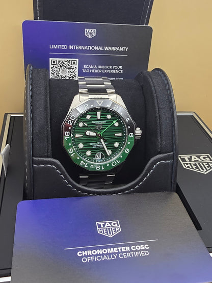 TAG Heuer Aquaracer Green GMT Ceramic 42mm full set 2025 3000eur