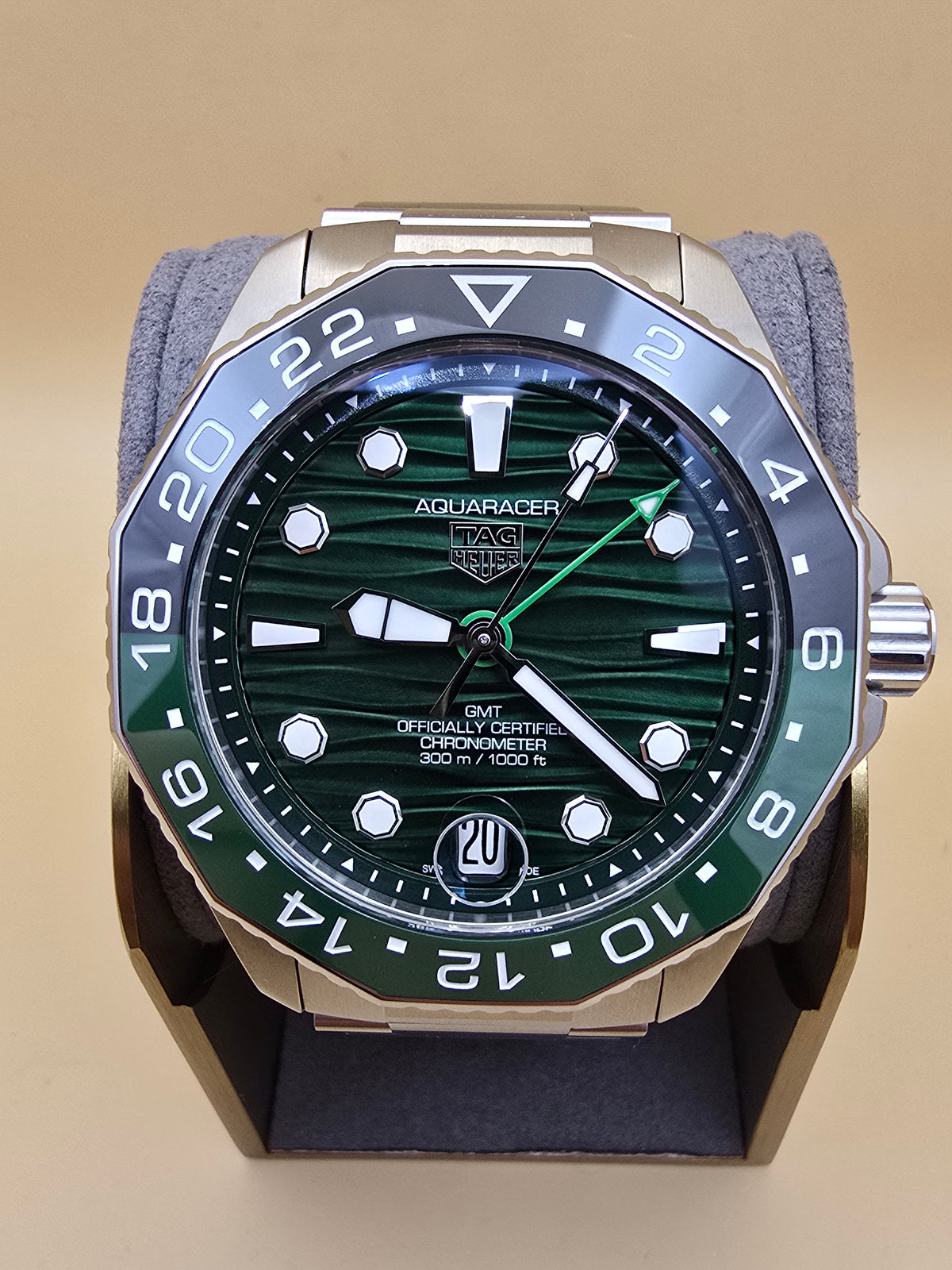 TAG Heuer Aquaracer Green GMT Ceramic 42mm full set 2025 3000eur