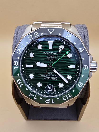 TAG Heuer Aquaracer Green GMT Ceramic 42mm full set 2025 3000eur